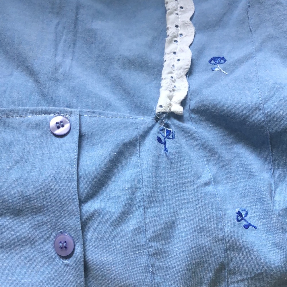 Vintage blue cottagecore prairie dress - Picture 3 of 3